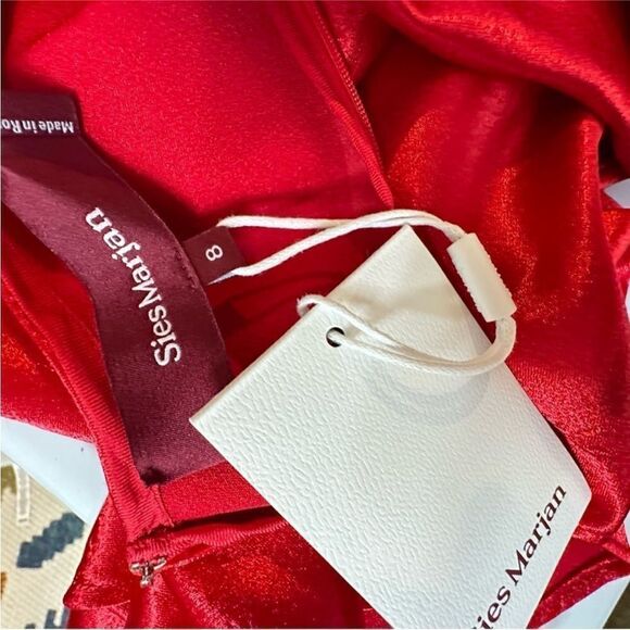 Sies Marjan Red Louma Satin Cowl Neck Tunic Top |Size 8 - Picture 8 of 10